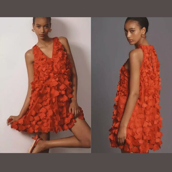 Anthropologie Maeve Sleeveless Floral Appliqué Mini Dress – Size Small (NWT) - Picture 2 of 9